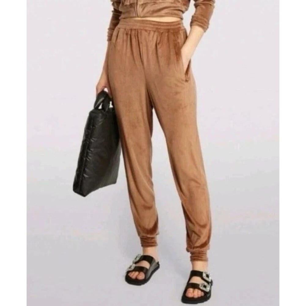 Skims Velour Joggers Size Medium Copper Brown Cozy Luxe Y2K Baddie Streetwear